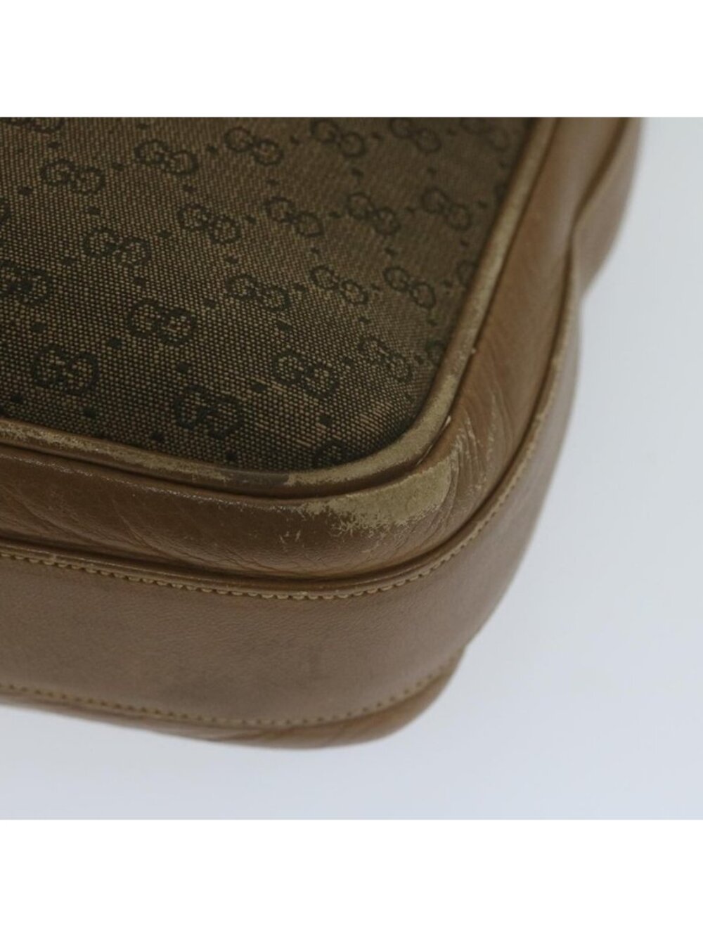 Authentic GUCCI Micro GG Canvas Shoulder Bag Beige Brown - Picture 3 of 16